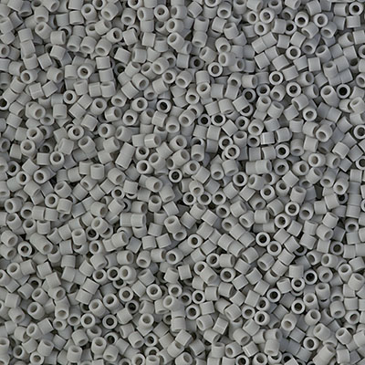 DBS0761: Matte Opaque Gray 15/0 Miyuki Delica Bead 