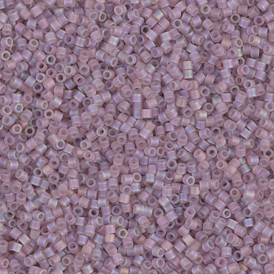 DBS0857:  Matte Transparent Smoky Amethyst AB  15/0 Miyuki Delica Bead 