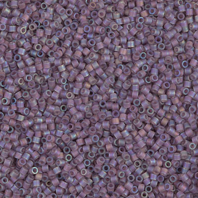 DBS0869:  Matte Transparent Mauve AB  15/0 Miyuki Delica Bead 
