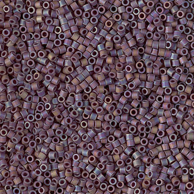 DBS0884: Matte Opaque Dark Gray AB 15/0 Miyuki Delica Bead 