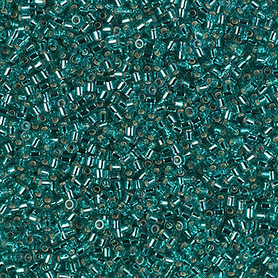 DBS1208: Silverlined Caribbean Teal 15/0 Miyuki Delica Bead 