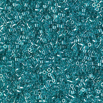 DBS1228: Transparent Caribbean Teal Luster 15/0 Miyuki Delica Bead 