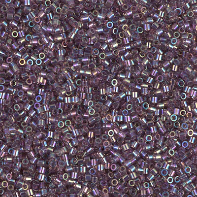 DBS1244:  Transparent Mauve AB   15/0 Miyuki Delica Bead 