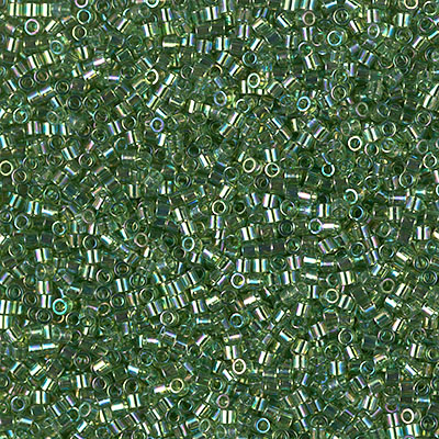 DBS1247: Transparent Olive AB 15/0 Miyuki Delica Bead 