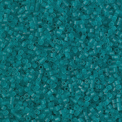 DBS1268: Matte Transparent Caribbean Teal 15/0 Miyuki Delica Bead 
