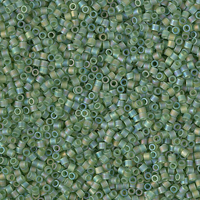DBS1282: Matte Transparent Olive AB 15/0 Miyuki Delica Bead 