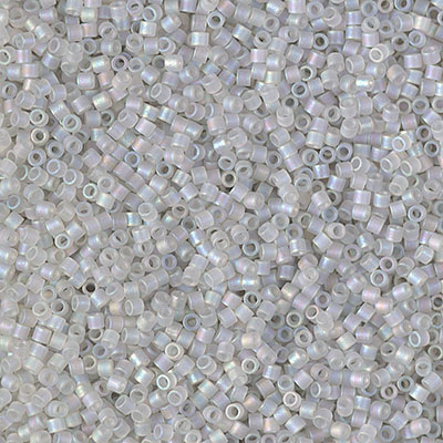 DBS1286: Matte Transparent Gray Mist AB 15/0 Miyuki Delica Bead 