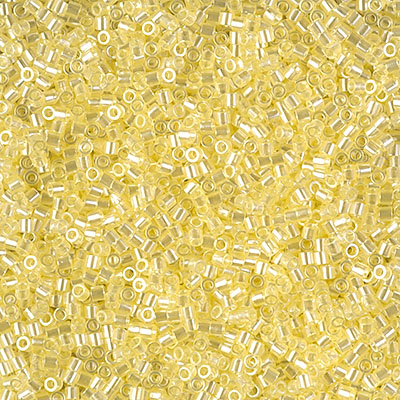 DBS1471: Transparent Pale Yellow Luster 15/0 Miyuki Delica Bead - Discontinued 