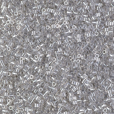 DBS1477: Transparent Pale Taupe Luster 15/0 Miyuki Delica Bead - Discontinued 
