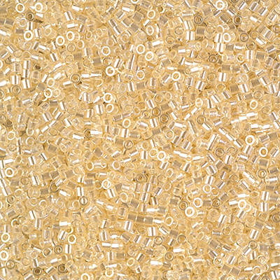 DBS1478: Transparent Pale Apricot Luster 15/0 Miyuki Delica Bead - Discontinued 