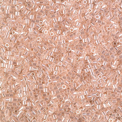 DBS1479: Transparent Pale Peach Luster 15/0 Miyuki Delica Bead 