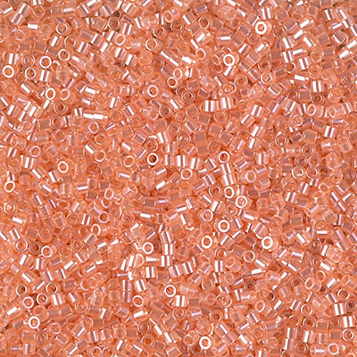 DBS1480: Transparent Peach Luster 15/0 Miyuki Delica Bead - Discontinued 