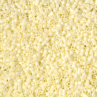 DBS1491-1: Opaque Pale Yellow 15/0 Miyuki Delica Bead 
