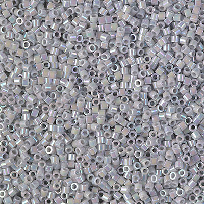 DBS1579: Opaque Ghost Gray AB 15/0 Miyuki Delica Bead 