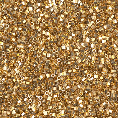 DBSC-0031:  24kt Gold Plated Cut 15/0 Miyuki Delica Bead 