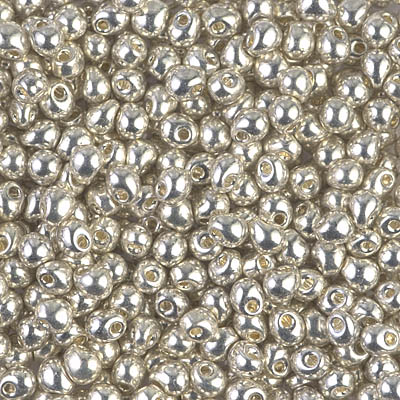 DP-1051:  Miyuki 3.4mm Drop Bead Galv Silver (was DP-181) 