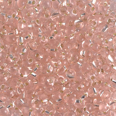 DP-23:  Miyuki 3.4mm Drop Bead Silverlined Light Blush 