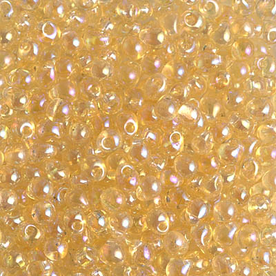 DP-251:  Miyuki 3.4mm Drop Bead Transparent Light Topaz AB 