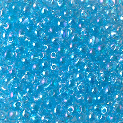 DP-260:  Miyuki 3.4mm Drop Bead Transparent Aqua AB 