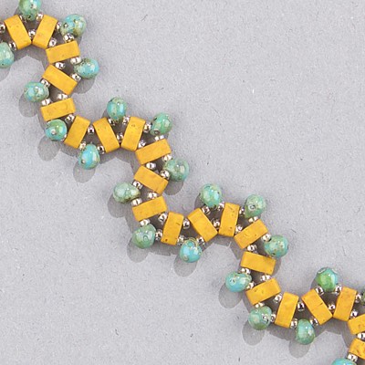 DP-4514:  Miyuki 3.4mm Drop Bead Opaque Turquoise Blue Picasso Miyuki Seed Bead - DP-4514*