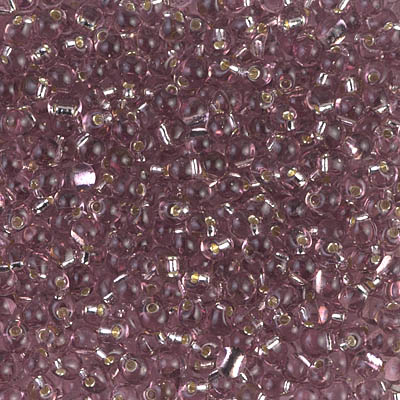 DP28-12:  Miyuki 2.8mm Drop Bead Silverlined Smoky Amethyst 