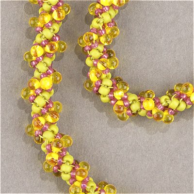 DPF-26:  Miyuki 3.4mm Drop Bead Apricot Lined Yellow - DPF-26*