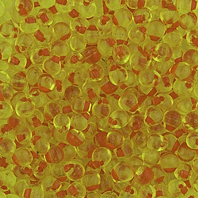 DPF-51:  Miyuki 3.4mm Drop Bead Red Lined Yellow 