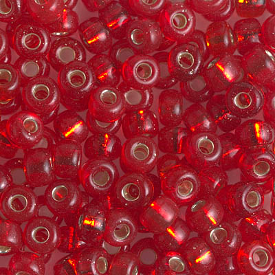 E-10:  5/0 S/L Flame Red Miyuki Seed Bead (was E-140S) 