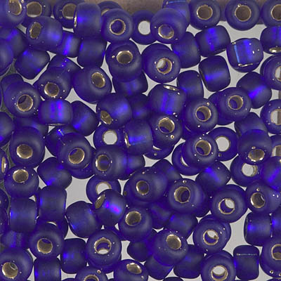 E-20F:  5/0 Matte Silverlined Cobalt Miyuki Seed Bead (was E-151S/F) 