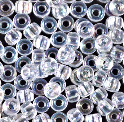E-250:  5/0 Crystal AB Miyuki Seed Bead (was E-131R) 
