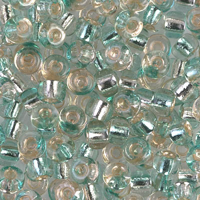 E-3277:  5/0 Rococo Silverlined Light Rose Aqua Miyuki Seed Bead 