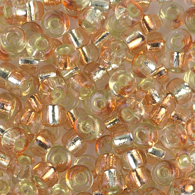 E-3278:  5/0 Rococo Silverlined Jonquil Peach Miyuki Seed Bead 
