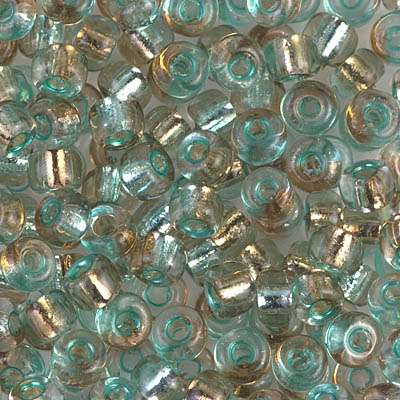 E-3282:  5/0 Rococo Silverlined Aqua Light Bronze Miyuki Seed Bead 