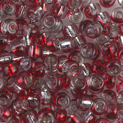 E-3286:  5/0 Rococo Silverlined Ruby Crystal Miyuki Seed Bead 