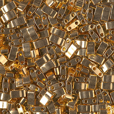 HTL-191:  24k Gold Plated Miyuki Half Tila 