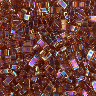 HTL-257:  Transparent Topaz AB Miyuki Half Tila 