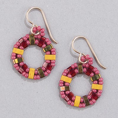 HTL-304:  Garnet Gold Luster Miyuki Half Tila - HTL-304*