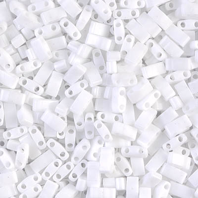 HTL-402:  White Miyuki Half Tila 