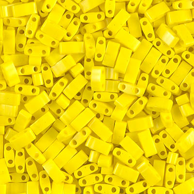 HTL-404:  Opaque Yellow Miyuki Half Tila 