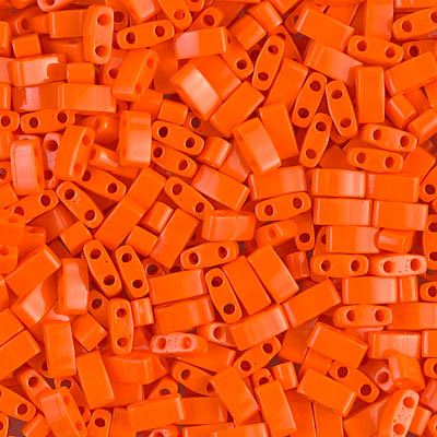 HTL-406:  Opaque Orange Miyuki Half Tila 
