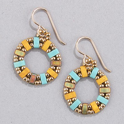 HTL-412FR:  Matte Opaque Turquoise Green AB Miyuki Half Tila - HTL-412FR*