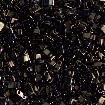 HTL-458:  Metallic Brown Iris Miyuki Half Tila 