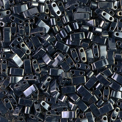 HTL-464:  Light Gunmetal Miyuki Half Tila 