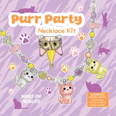 Kids Beading WIre Necklace Kit - Purr Party 