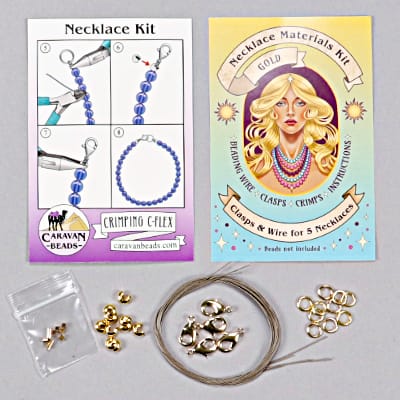 Necklace Materials Kit - Gold Plated (5 sets) 
