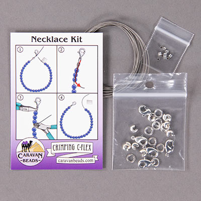 Necklace Materials Kit - Silver Plated (5 sets)  - KIT-01-SP