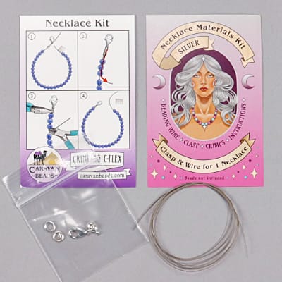 Necklace Materials Kit - Silver Plated (1 set) 
