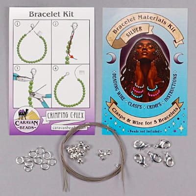 Bracelet Materials Kit - Silver Plated (5 sets)  