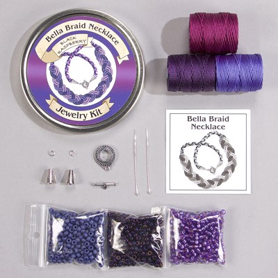 Bella Braid Necklace Kit - Black Raspberry 