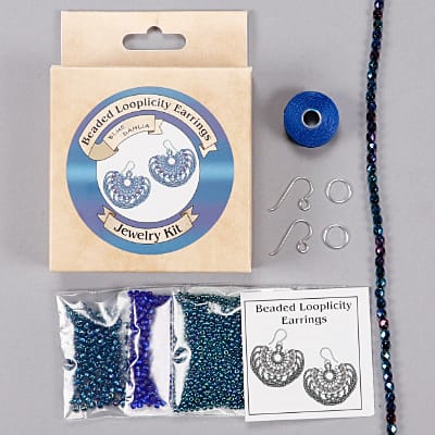 Looplicity Earring Kit - Blue Dahlia 